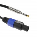 Cable speakon altavoces NL2 a jack 6.3mm 2x1.5mm 15GA 10m