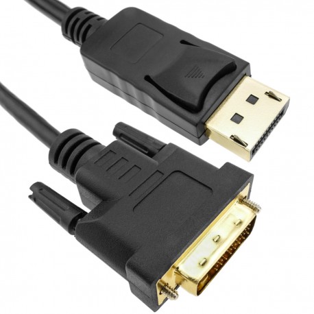 Cable de vídeo DisplayPort macho a DVI-D macho 2 m