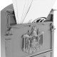 Buzón antiguo metálico para cartas y correo postal de color gris