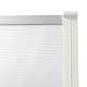 Tejadillo de protección 100x60 cm transparente. Marquesina para puertas y ventanas con soporte blanco