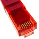Cable de red ethernet LAN RJ45 UTP 24 AWG Ultra flexible Cat. 6A rojo 5 m