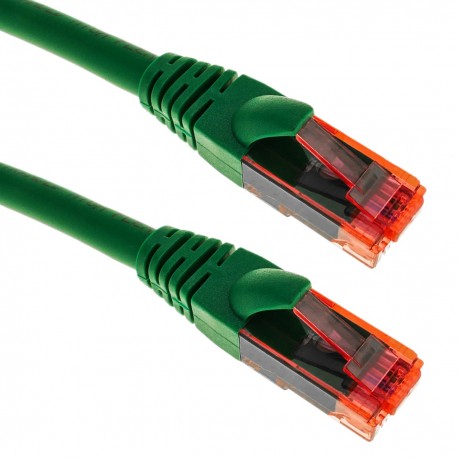 Cable de red ethernet LAN RJ45 UTP 24 AWG Ultra flexible Cat. 6A verde 25 cm