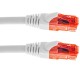 Cable de red ethernet LAN RJ45 UTP 24 AWG Ultra flexible Cat. 6A blanco 1 m