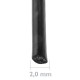 Cable de acero inoxidable de 2 mm. Bobina de 10 m. Recubierto de plástico negro