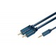 Cable multimedia ClickTronic HQ OFC 2xRCA a 1x Jack M/M