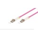 Cable de fibra óptica DX 50/125 OM4 LC-LC UPC violeta