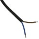 Cable de alimentación eléctrico HO3VVH2-F de enchufe bipolar a bornes 2 x 0.75 mm² negro