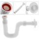 Tubo flexible blanco para lavabo-bidet 1"1/4 x ∅ 32 - ∅ 40 mm