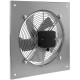 Extractor de aire de pared de 300 mm para ventilación industrial 2550 rpm cuadrado 430x430x64 mm plateado