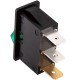 Interruptor basculante verde luminoso SPST 3 pin