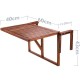 Mesa abatible 60 x 40 cm de madera de teca certificada para balcón exterior