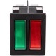 Interruptor luminoso basculante rojo y verde dos canales DPDT 6 pin