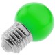 Bombilla LED G45 E27 230VAC 0,5W luz verde 10 pack