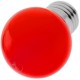 Bombilla LED G45 E27 230VAC 1,5W luz roja 10 pack