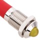 Luz LED Piloto de 8mm 12VDC para montaje en panel de color amarillo 10 pack