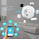 Enchufe inteligente 10A 2200W WiFi Blanco compatible con Google Home, Alexa y IFTTT