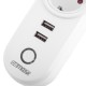 Enchufe inteligente 16A 3680W WiFi Blanco con dos puertos USB compatible con Google Home, Alexa y IFTTT