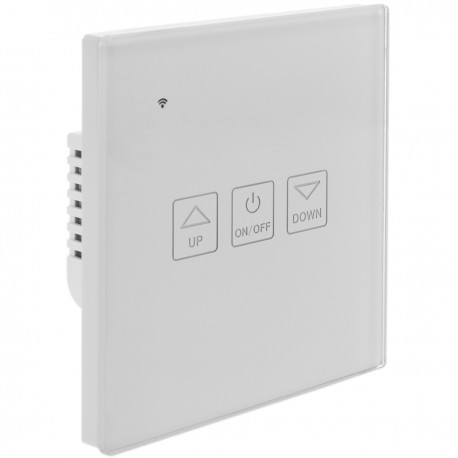 Interruptor inteligente táctil regulable en color blanco compatible con Google Home, Alexa y IFTTT