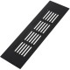 Rejilla de ventilación para zócalo aluminio 200x60mm en color negro