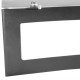 Tejadillo de protección 100 x 80 cm transparente Marquesina para puertas y ventanas con soporte de acero gris