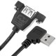 Cable USB 2.0 tipo A Macho acodado a USB tipo A Hembra para Panel 100 cm