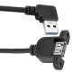 Cable USB 3.0 tipo A Macho acodado a USB tipo A Hembra para Panel 100 cm