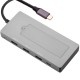 Conversor USB-C a HDMI 4k y ethernet RJ45 y USB-A y USB-C con socket de almacenamiento NGFF M2