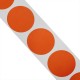 Rollo de 500 etiquetas adhesivas redondas naranjas 19 mm