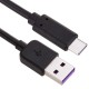 Cable de carga rápida USB-C macho a USB-A macho 5V 4A 9V 3A de 50 cm
