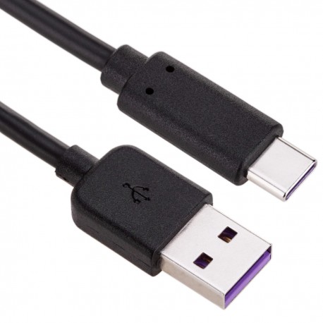 Cable de carga rápida USB-C macho a USB-A macho 5V 4A 9V 3A de 50 cm