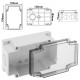 Caja de superficie rectangular transparente IP44 libre de halógenos LSZH 120x170x70mm