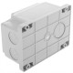 Caja de superficie rectangular IP66 libre de halógenos LSZH 120x170x70mm