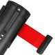Poste separador 2 unidades negro con cinta extensible roja de 2 m 350 x 50 x 910 mm