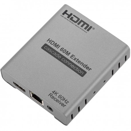 Receptor para Extensor HDMI 2.0 a través de cable Ethernet (RJ45) Cat5e/6 hasta 60 metros 4K@60Hz