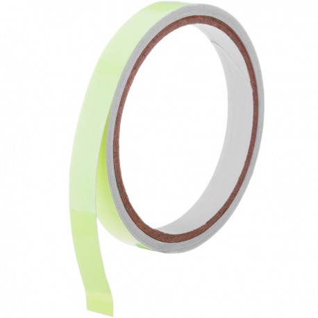 Cinta luminosa autoadhesiva y autorecargable de color amarillo 3mx12mm