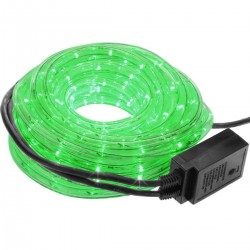 Guirnalda de luces LED de 10 m de color verde y con 8 efectos de luz recubierta de PVC y apta para exteriores 220 V 50 Hz
