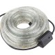 Guirnalda de luces LED de 10 m de color blanco y con 8 efectos de luz recubierta de PVC y apta para exteriores 220 V 50 Hz