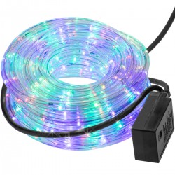 Guirnalda de luces LED de 10 m multicolor y con 8 efectos de luz recubierta de PVC y apta para exteriores 220 V 50 Hz