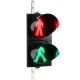 Semáforo para interior y exterior IP65 negro de 2 x 200mm de 220V con verde y roja para peatones