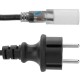 Cable rectificador de alimentación para tubos LED de 1 cm con conector de 2 pin, 250V 16A