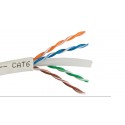 Bobina de cable UTP Cat.6 sólido CCA 23 AWG 305m