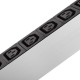 Regleta de enchufes de aluminio para armario rack 19” 1U con 9 IEC C13 negros y carcasa gris