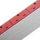 Regleta de enchufes para armario rack 19” 1U con 7 UK BS rojos y carcasa gris PVC