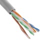 Bobina de cable de red LAN UTP Cat.6A 23AWG CCA rígido gris 305m