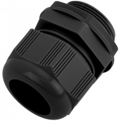 Prensaestopas de poliamida PG29 negro
