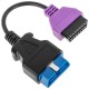 Cable de diagnóstico OBD2 violeta 16 pin macho compatible con software Fiat ECU Scan