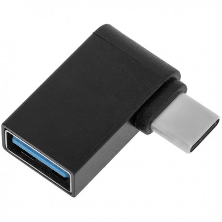 Adaptador de 90 grados USB 3.0 de tipo A macho a USB tipo C hembra