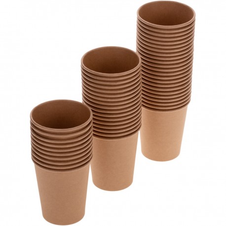 Vaso de cartón biodegradable para bebidas calientes 240 ml, 50 unidades
