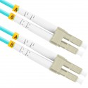 Lanberg Cable de fibra óptica LC/UPC-LC/UPC multimodo duplex LSZH OM3 50/125 azul 2m