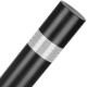 Pilona bolardo de acero con base clavada negro 11 cm x 1.05 m
